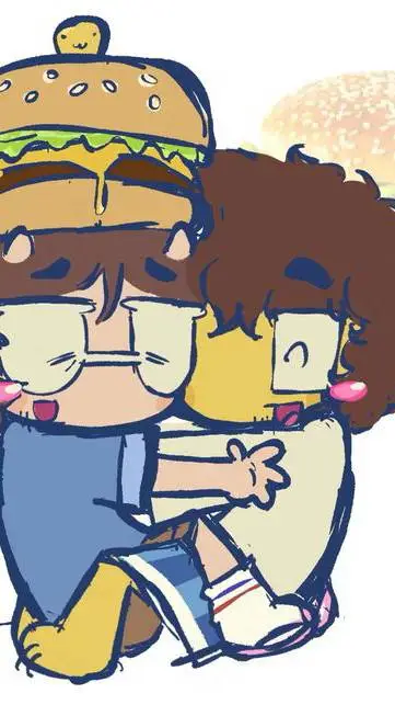 ai character: chicken burger background