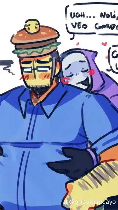 ai character: voidburger  background