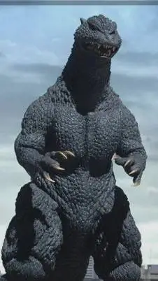 ai character: godzilla background