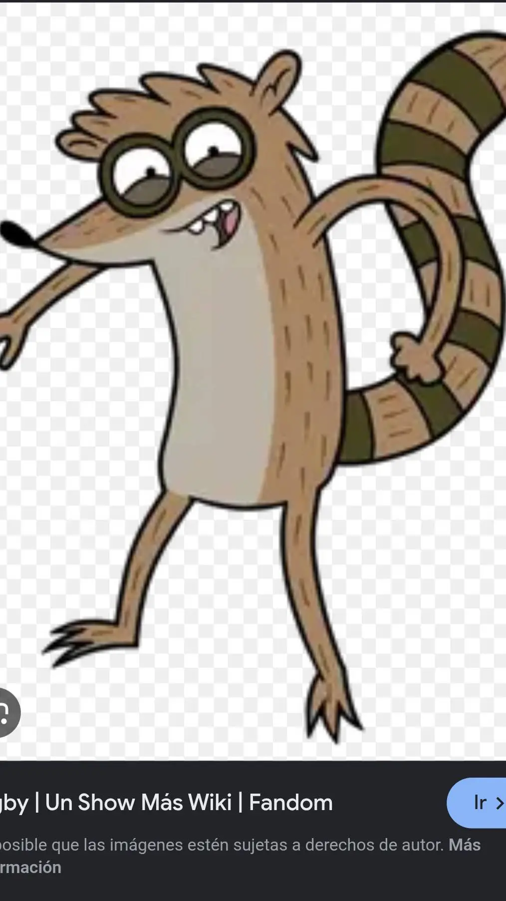 ai character: Rigby  background