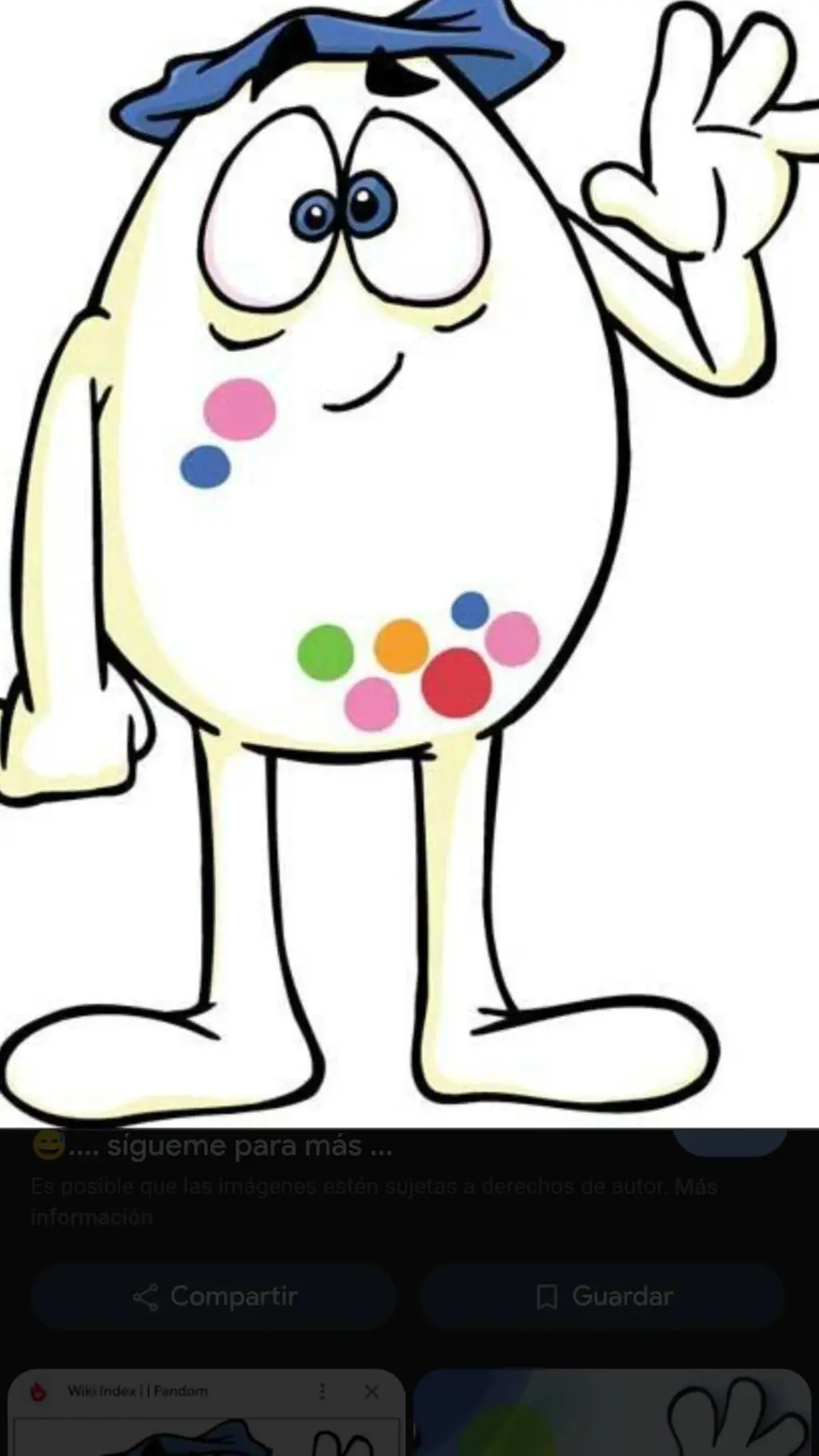 ai character: confi el huevo  background