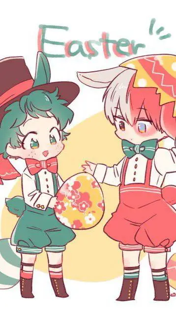 ai character: MHA EASTER 🐣🐇 background