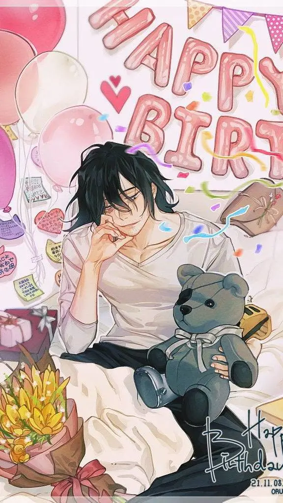ai character: Aizawa - Bday 🎂🥳 background