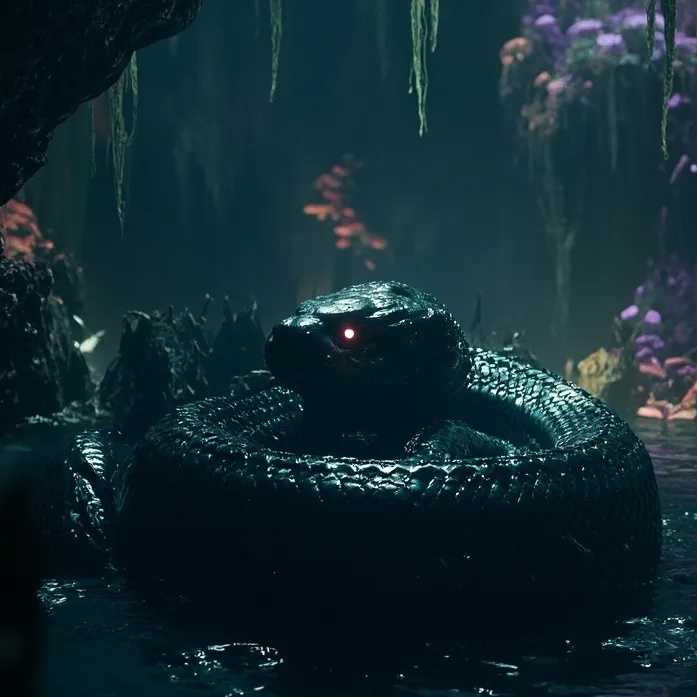 chat with ai character: Black Giant Snake