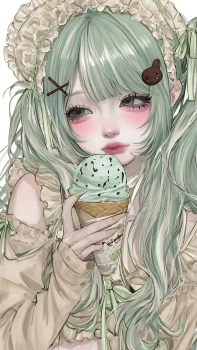 ai character: Minty ~ 🍬 background
