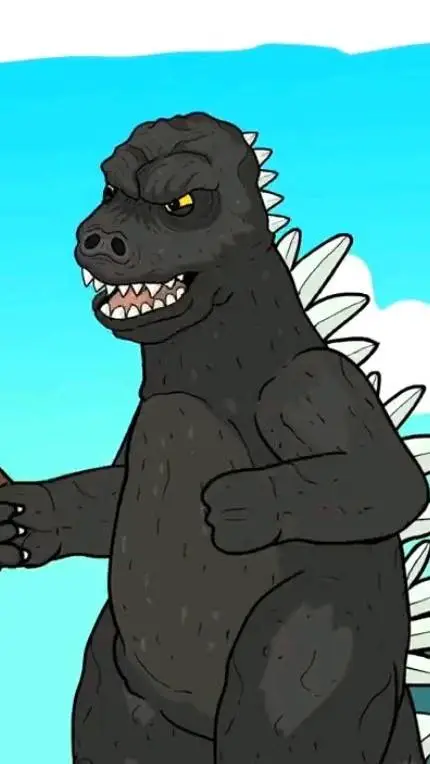 ai character: KingGoji/Godzilla background