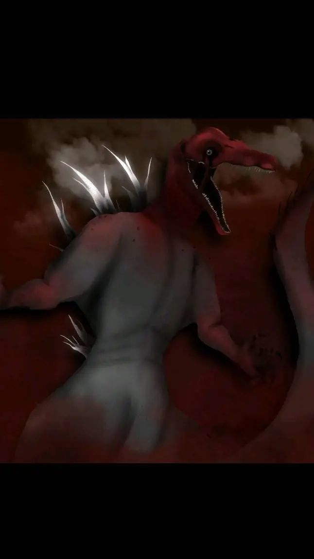 ai character: Bloodbath godzilla background
