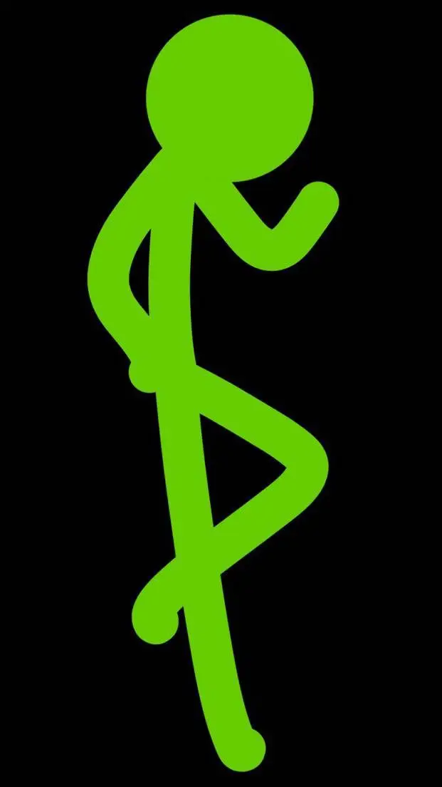 ai character: Green background