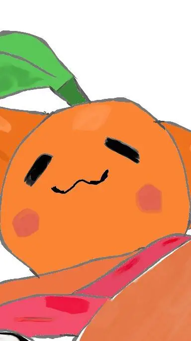ai character: orange slime cat  background