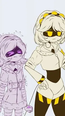 ai character: Uzi and V background