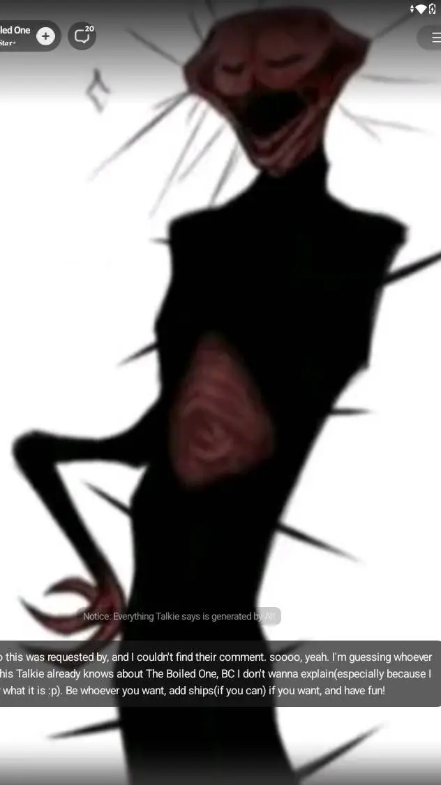 ai character: The boiled one background