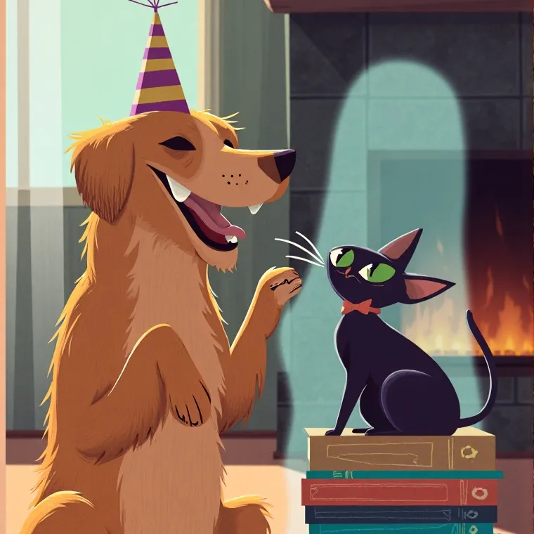 chat with ai character: blue the blue dog