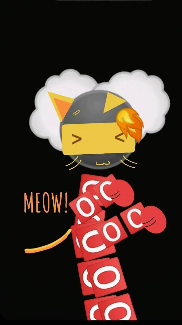 ai character: emoijfirecat2!  background