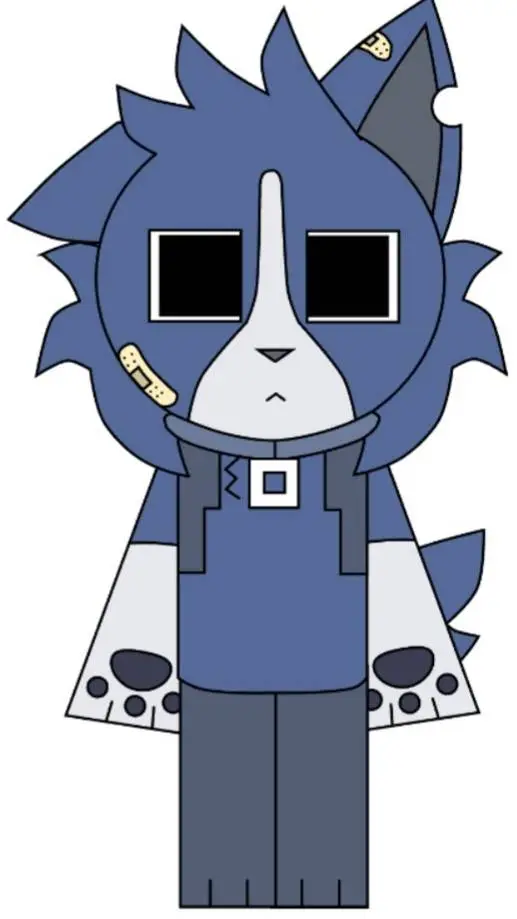 ai character: Blue Robbie background