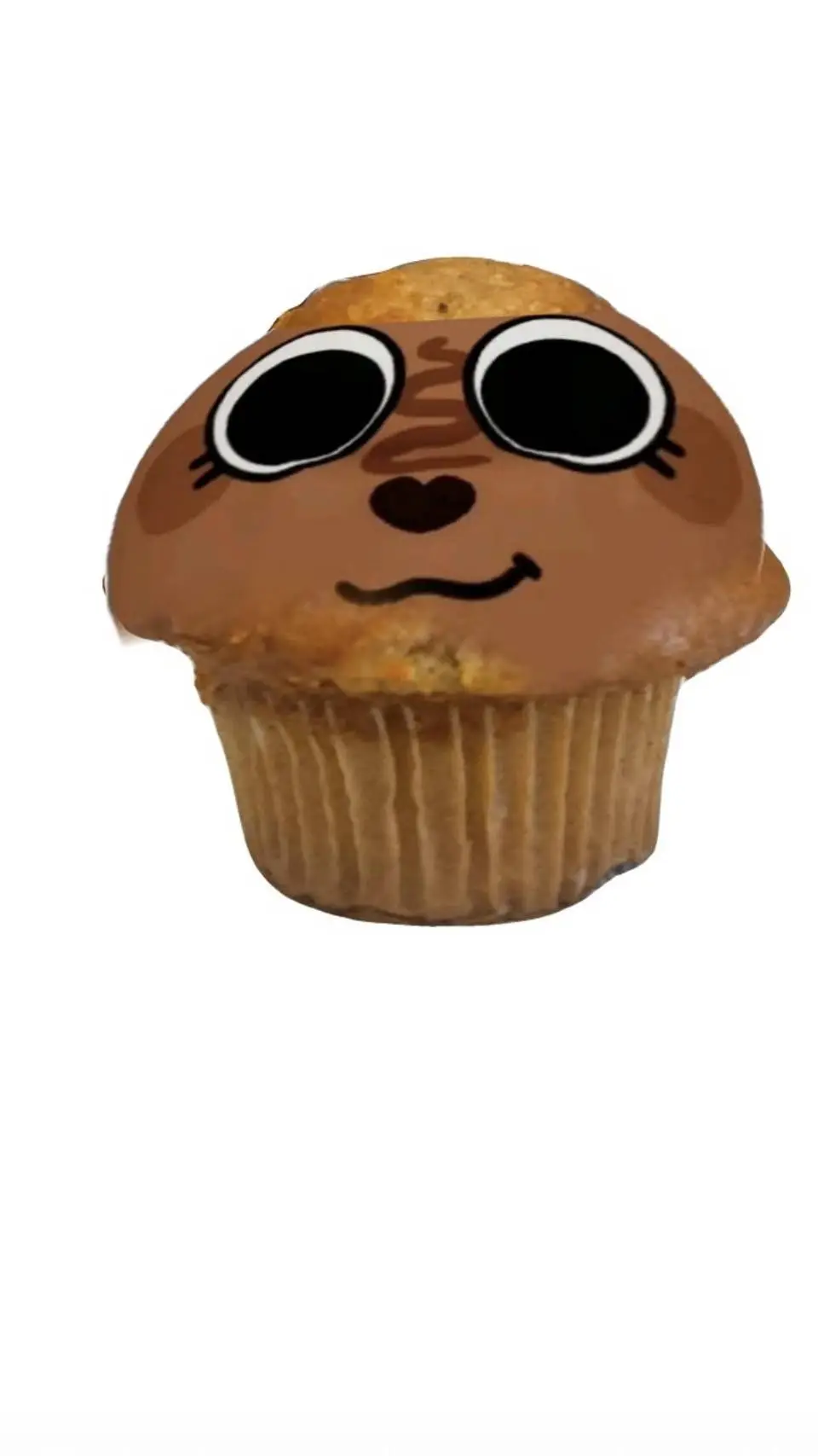 ai character: cocoa...BUT MUFFIN background