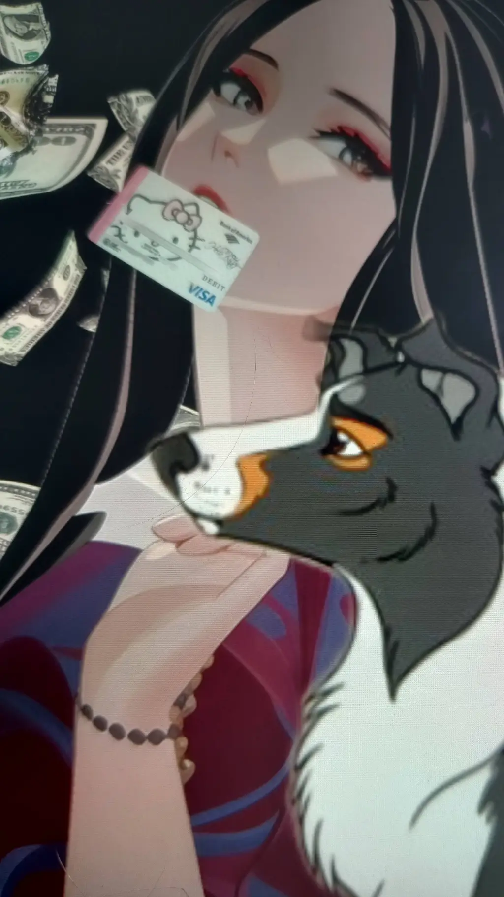 ai character: Mimi/Money  background