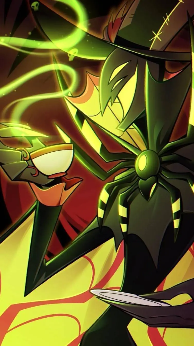ai character: 💚🕷️🕸️Zestial🕸️🕷️💚 background