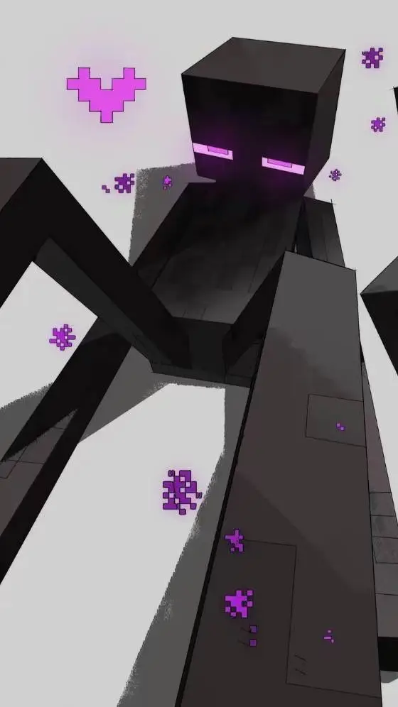ai character: 🖤Enderman💜 background