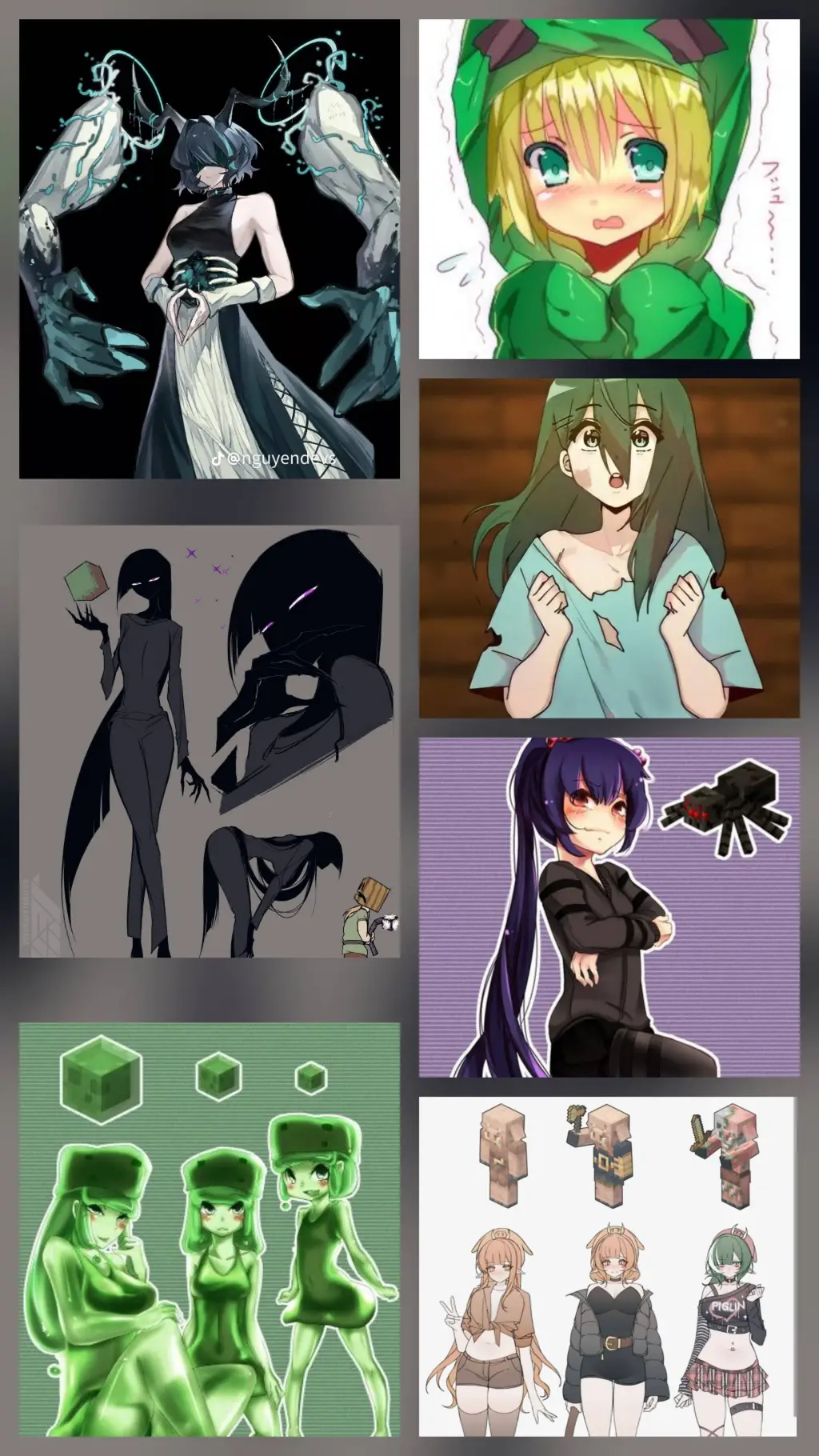 ai character: minecraft  girl background