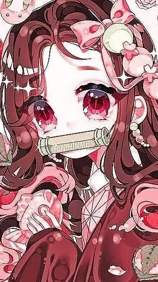 ai character: nezuko chan🌸 background