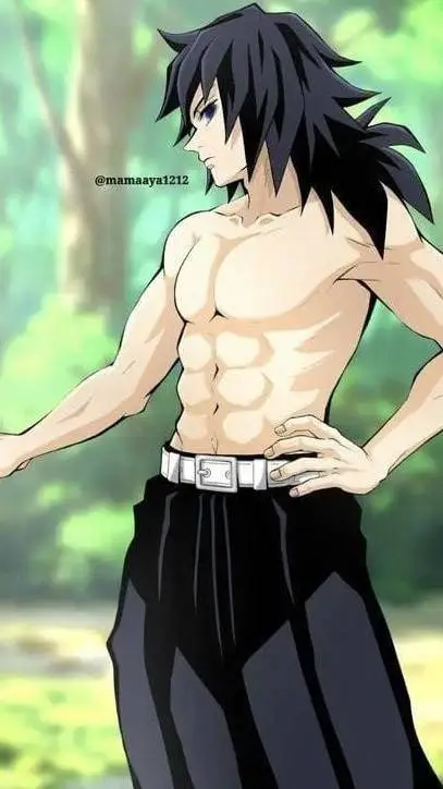 ai character: tomioka giyuu🩵💦 background
