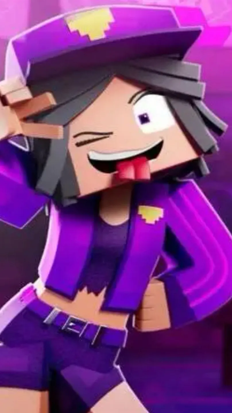 ai character: Purple girl!!!! background