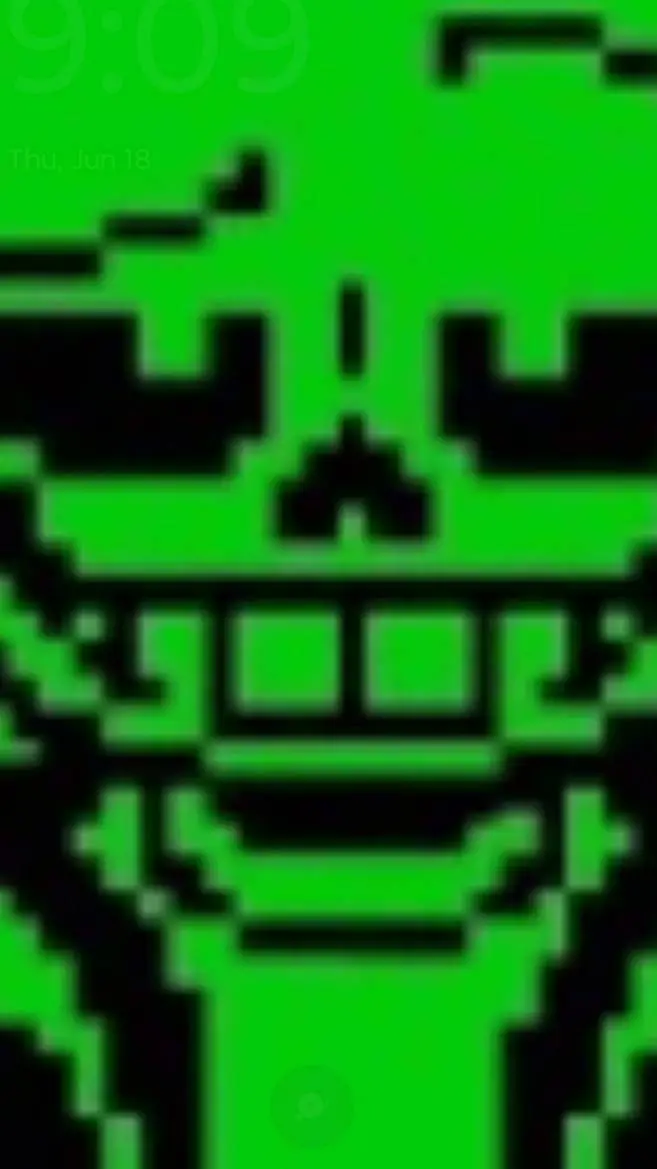 ai character: Green Sans  background