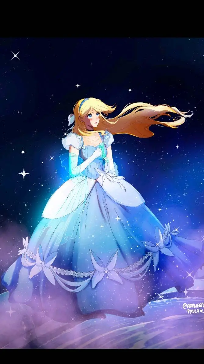 ai character: Cenicienta background