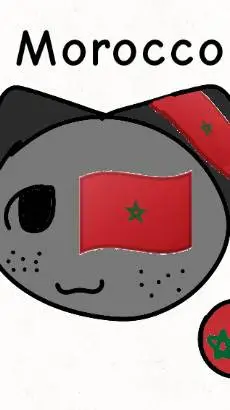 ai character: gray Morocco🫦💅🇲🇦🩶 background