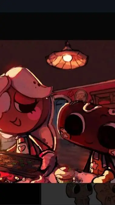 ai character: ginger y cosmo background
