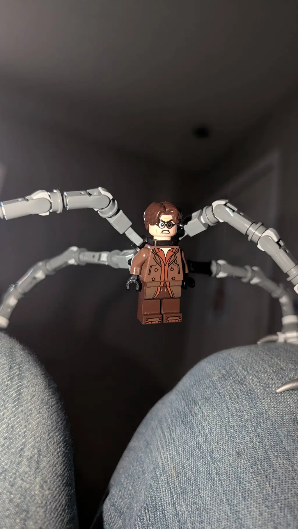 ai character: Lego doc oct background