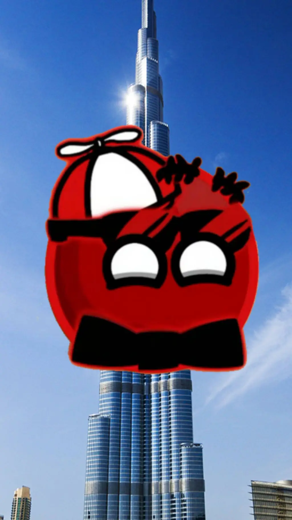 ai character: CountryRed background