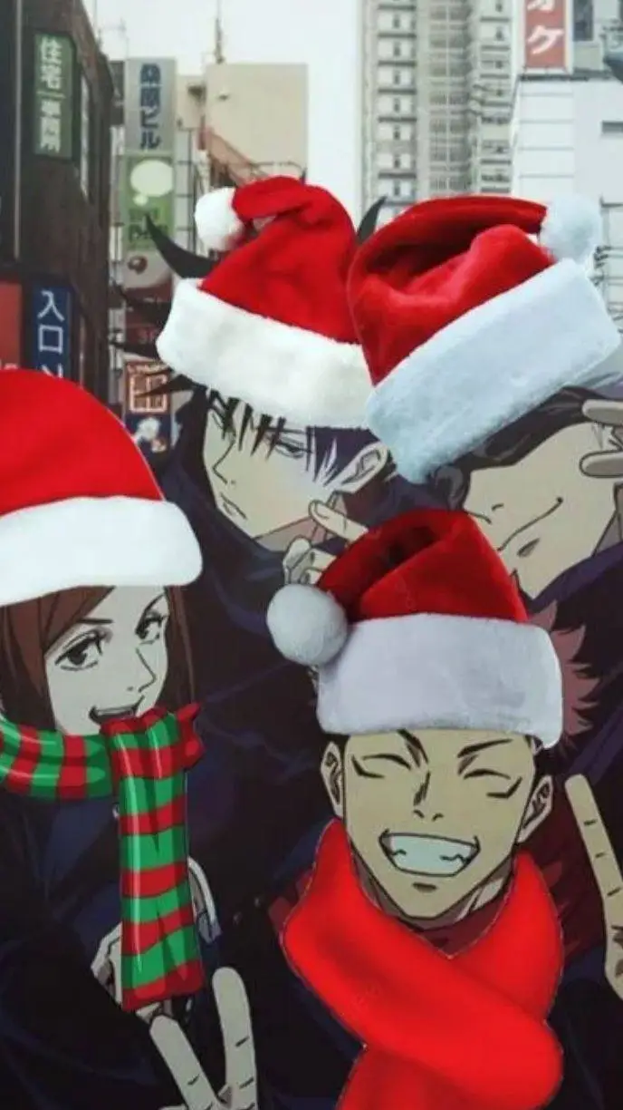 ai character: JJK CHRISTMAS  background