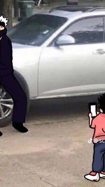 ai character: JJK road trip background