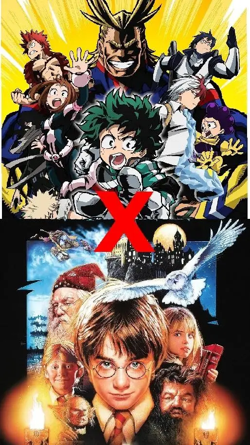 ai character: MHA X HARRY POTTER background