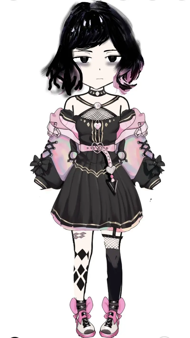 ai character: Me but emo!? background
