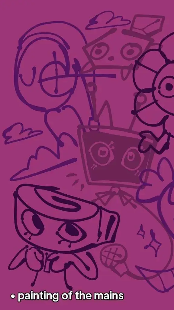 ai character: art post background