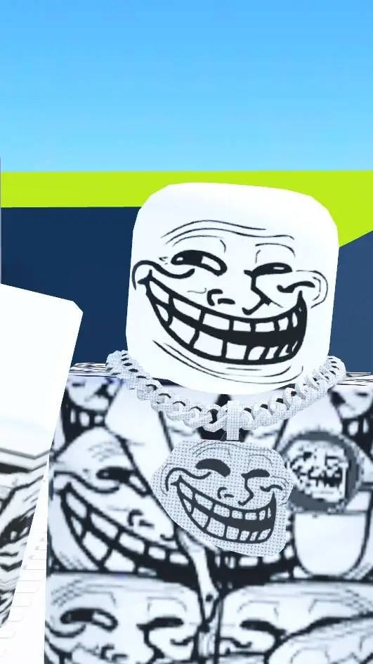 ai character: Trollface background