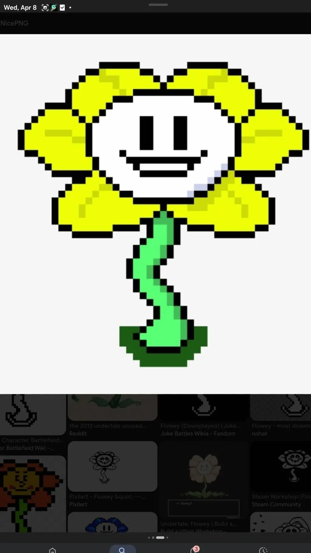 ai character: Flowey. background