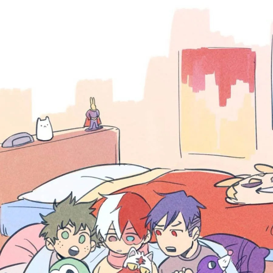 chat with ai character:  Sleep over MHA 