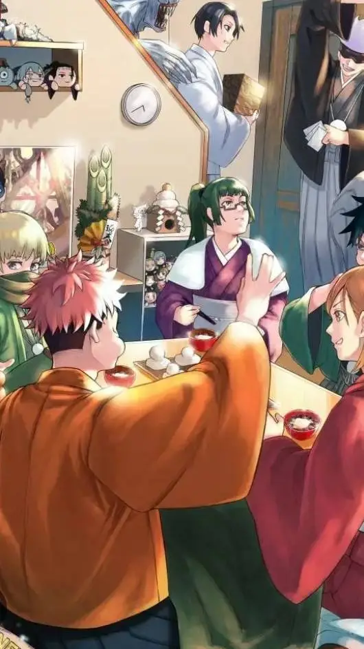 ai character: Jjk sleepover  background