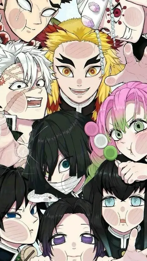 ai character: Kny X Dinosaurs :3 background