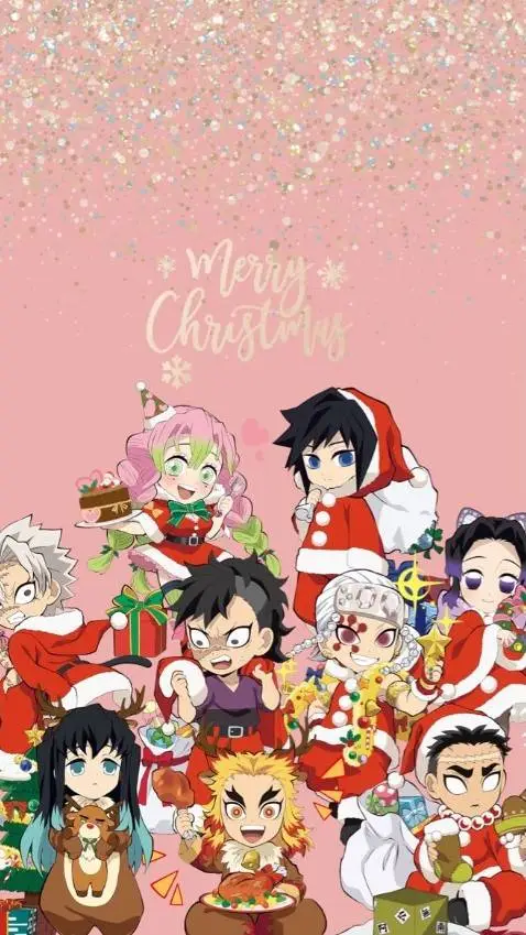 ai character: Kny Xmas!! >, < background