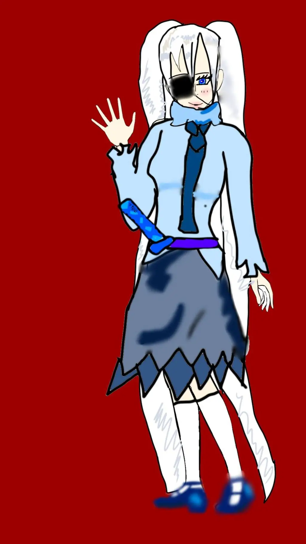 ai character: El encuentro crepy background