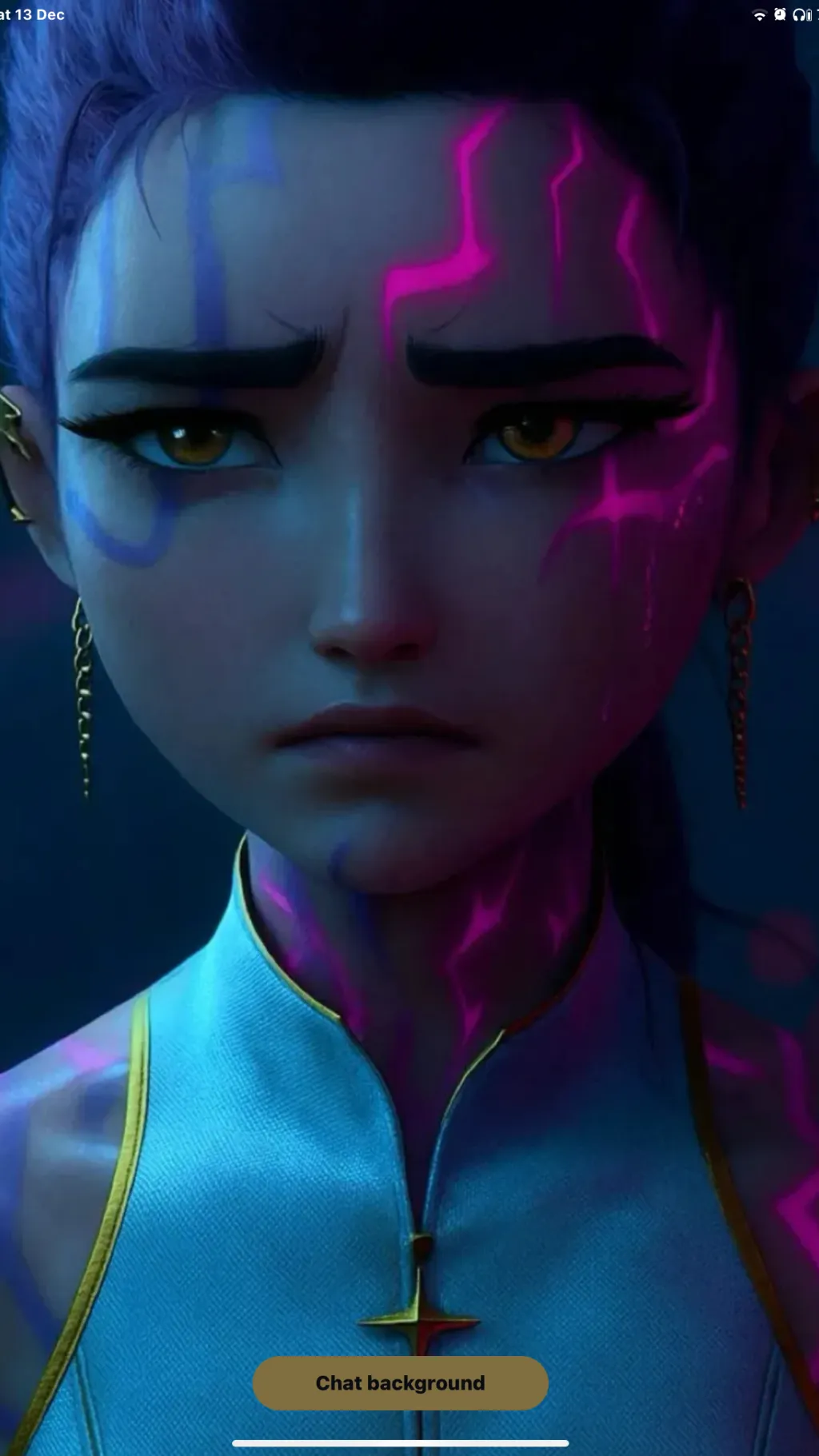 ai character: 🔮demon rumi🔮 background