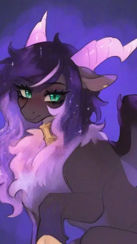 ai character: Star 🌟 💜  background