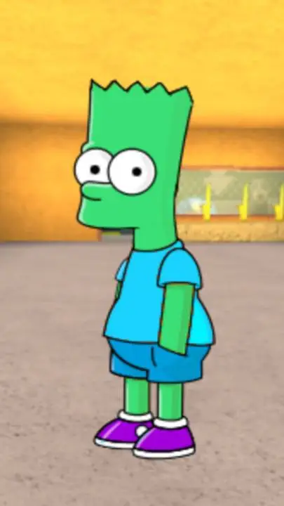 ai character: 💚°~bart green~•🛹 background