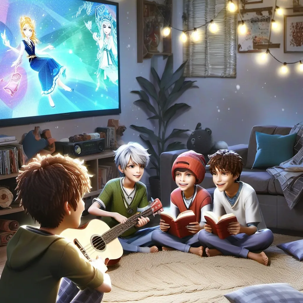 chat with ai character: mha boy sleepover 