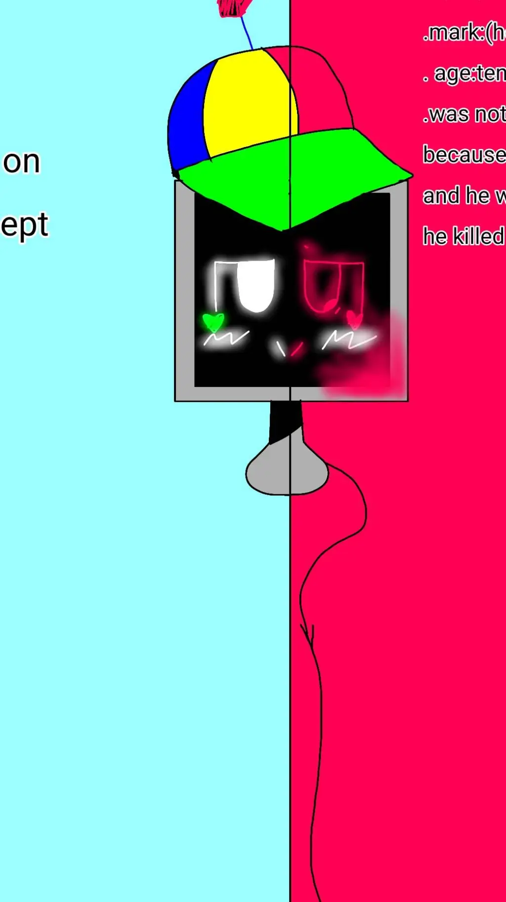 ai character: psycho Mr fun background