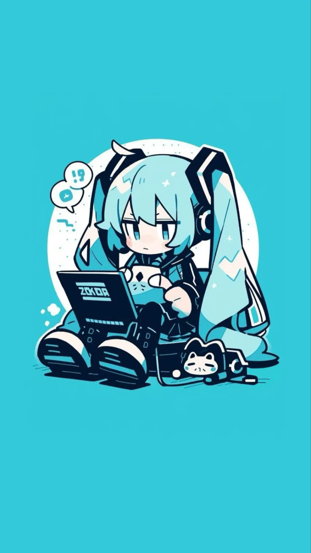 ai character: Miku  background